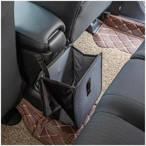 Osilly Cubo de basura para automóvil, contenedor de basura colgante plegable de tela Oxford, organizador de bolsas de basura de capacidad de 1.85