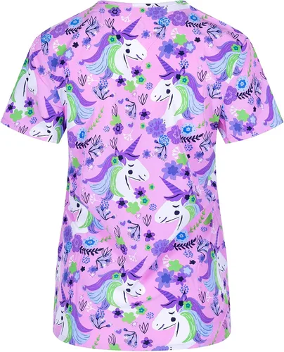 Miniatura 2 de Minty Mint Camiseta médica con cuello en V y cuello en V para mujer, cómoda y cómoda, de fácil ajuste, ligera, duradera