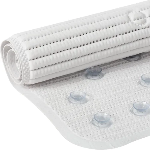 Miniatura 5 de Tapete de ducha acolchado Duck Brand Clorox, tapete antideslizante para ducha y bañera con ventosas, 21 pulgadas x 21 pulgadas, blanco, paquete de 2