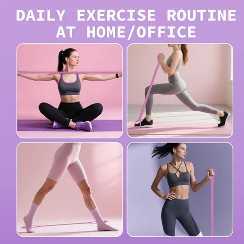 Miniatura 4 de Figura 8 Banda de resistencia para fitness, brazo y espalda, hombro, cuerda elástica, equipo de ejercicio para yoga, pilates, terapia física