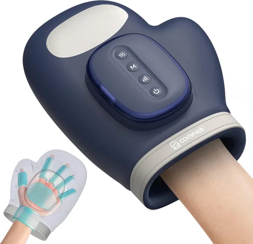 Miniatura 12 de COMFIER Masajeador inteligente de manos, control de aplicación, masaje de manos con calor y compresión, masajeador para artristis, túnel carpiano