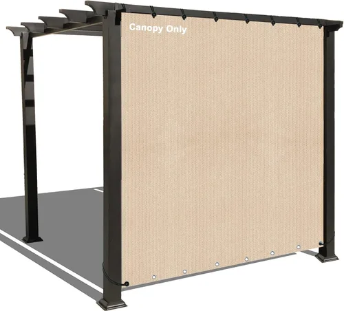 Alion Home© Panel de privacidad para sombra de privacidad con ojales en 2 lados para patio, toldo, cubierta de ventana, pérgola o cenador (beige
