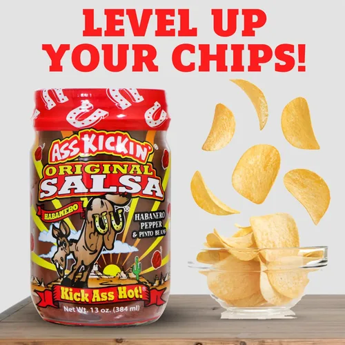 Miniatura 4 de KICKIN' - Salsa picante picante original, 13 onzas, salsa de habanero picante gourmet prémium para patatas fritas de tortilla, verduras y burritos