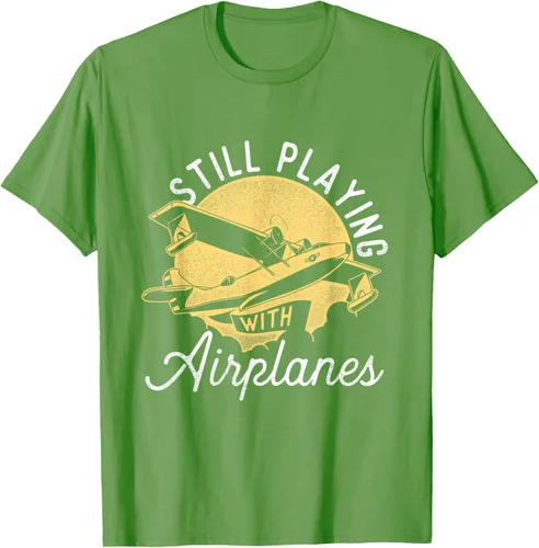 Miniatura 17 de Still Playing With Airplanes - Camiseta de control remoto RC Avión Piloto, Negro