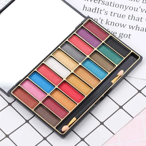 Miniatura 9 de DISAAR Beauty Paleta de sombra de ojos húmedos de 20 colores brillantes, talco dorado, impermeable, tecnología nano avanzada, efecto de larga MT 1#