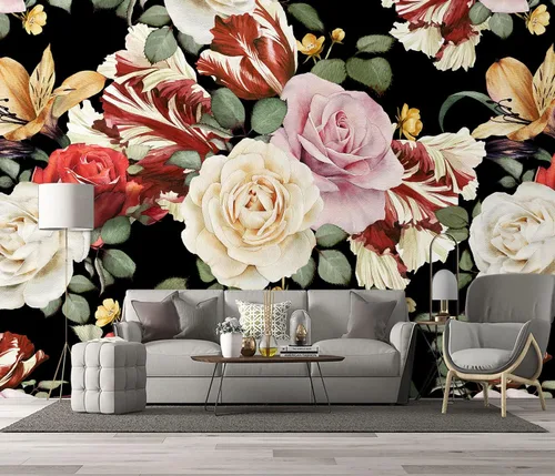 Miniatura 90 de Papel pintado botánico de selva tropical Hojas verdes de planta murales Estética para decorar habitación Sala de estar Fondo de TV Gran mural de B033