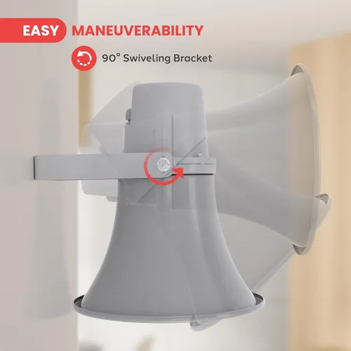 Miniatura 3 de Pyle Altavoz de bocina PA para interiores y exteriores, megáfono de sonido compacto de potencia de 20 vatios de 9.7 pulgadas con frecuencia de 400