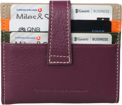 Miniatura 79 de Grande -3803 Cartera unisex, Azul (Iced Blue), Cartera delgada de cuero con cierre a presión pequeño