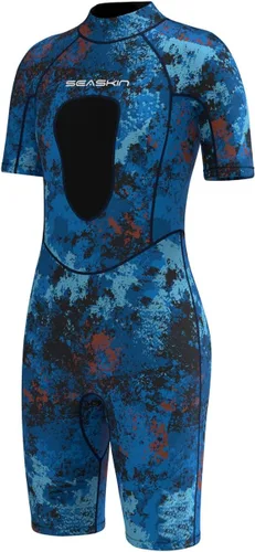 Miniatura 5 de Seaskin Shorty - Traje de neopreno para mujer, 0.118 in de neopreno de camuflaje