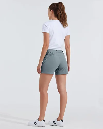 Miniatura 43 de Willit Pantalones cortos de golf de 4.5 pulgadas para mujer, de secado rápido, casuales, con bolsillos, resistentes al agua