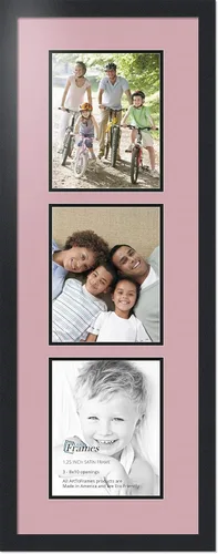 Miniatura 183 de ArtToFrames Marco de fotos tipo collage con estera doble con 3 aberturas de 5x7 y marco negro satinado Uva