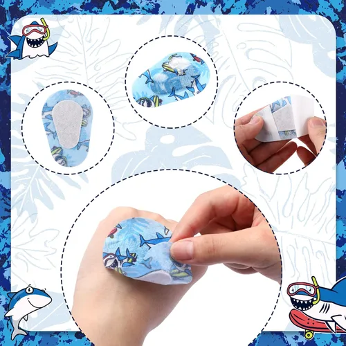 Miniatura 3 de Toulite 90 parches adhesivos para los ojos para niños y niños, parche transpirable para ojos de niño, lindos vendajes adhesivos para ambliopía