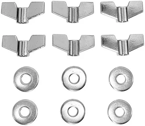 Jiayouy 12 piezas de platillos accesorios de repuesto para platillos y arandelas de metal de repuesto para apiladores de platillos plateados
