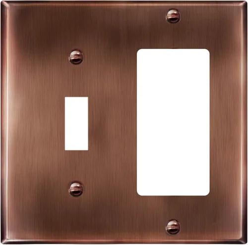 Miniatura 17 de ENERLITES - Placa de pared combinada de acero inoxidable para interruptor de palanca y decorativo, resistente a la corrosión, placa metálica de 2