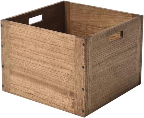 Miniatura 15 de KIRIGEN Cubo de Almacenamiento de Madera Apilable /Cesta/ Contenedores Organizador para Hogar Libros Ropa Juguetes Sistema de Almacenamiento Modular