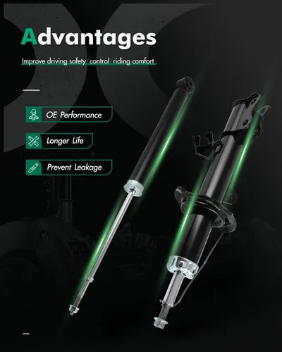 Miniatura 2 de SCITOO - Amortiguadores delanteros y traseros para Nissan compatible con Nissan 2015-2019 para Nissan Versa, 2014-2019 para Nissan Versa Note Shocks