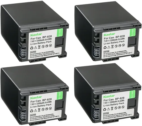 Miniatura 6 de Kastar Paquete de 1 batería BP-828 de 7.4 V 3300 mAh de repuesto para Canon BP-820 BP820, BP-828 BP828, cargador Canon CG-800 CG800, Canon VIXIA HF