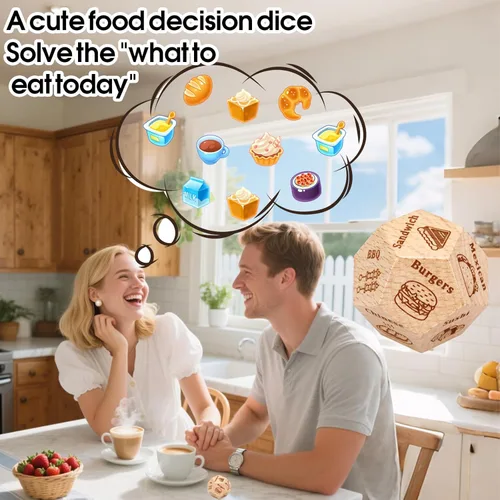 Miniatura 4 de VANLOVEMAC Regalos para mamá, esposa, hermana, para el día de la madre, regalos de papá para el día del padre, decisión de dados de comida, dados
