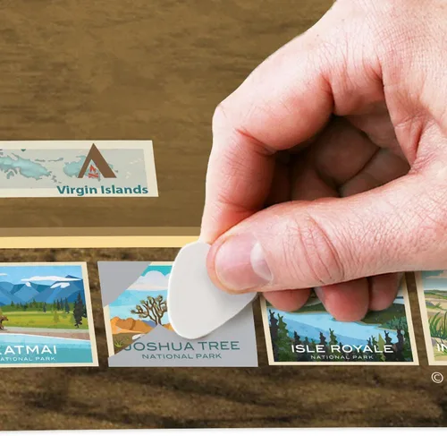 Miniatura 8 de Map Your Travels National Park Travel Quest - Póster de mapa para rascar Incluye herramienta para rascar (16 x 28 pulgadas) ACTUALIZADO OTOÑO 2024