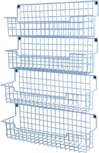 Miniatura 13 de Soporte de pared para especias, organizador de especias para gabinete y puerta de despensa, juego de 4 estantes colgantes para especias que ahorran