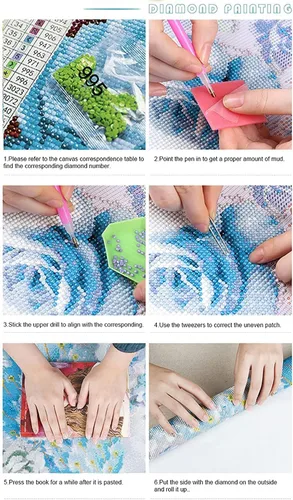 Miniatura 6 de Kits de pintura de diamante KEUASDV para adultos, kits de arte de diamante 5D DIY de búho, taladro completo de diamantes para regalo, decoración