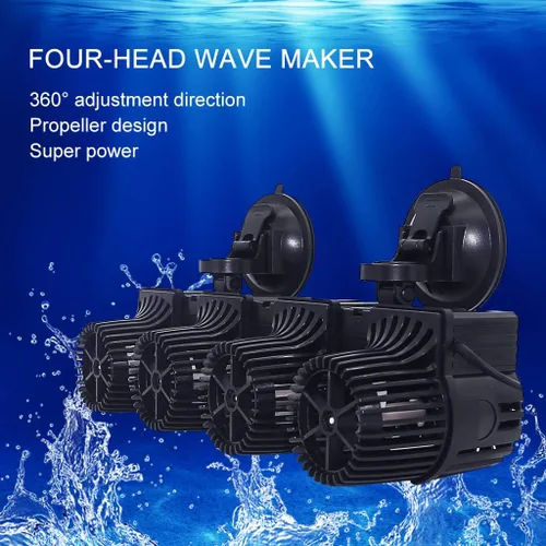 Miniatura 2 de Upettools 12680 GPH Wave Maker - Bomba de circulación para acuario, potente cabezal sumergible de 4 cabezales para tanques de agua dulce y salada