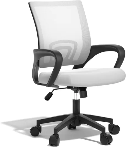 Miniatura 10 de Silla de oficina ergonómica, 330 libras, silla de escritorio de malla transpirable con soporte lumbar y reposabrazos, bloqueo giratorio de Negro