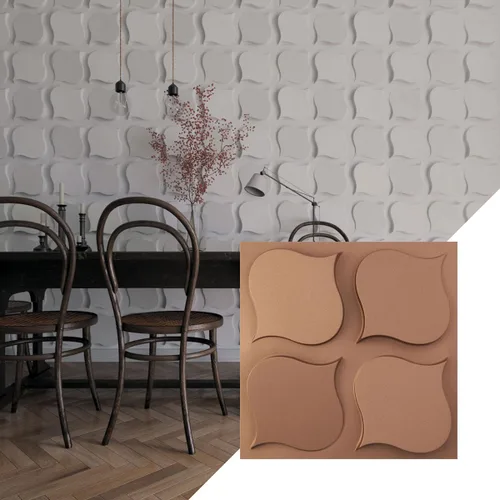 Miniatura 18 de Ekena Millwork WP20X20CVWH 19 5/8 pulgadas de ancho x 19 5/8 pulgadas de alto Clover EnduraWall Decorativo 3D Panel de Pared Cubre 2.67 pies