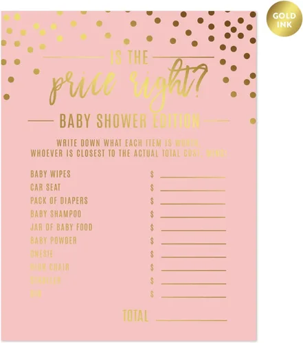 Miniatura 14 de Andaz Press Blush Rosa y Metallic Gold Confeti Lunares Baby Shower Party Collection Banderín colgante con cuerda, Baby Shower, 5 pies, 1 juego