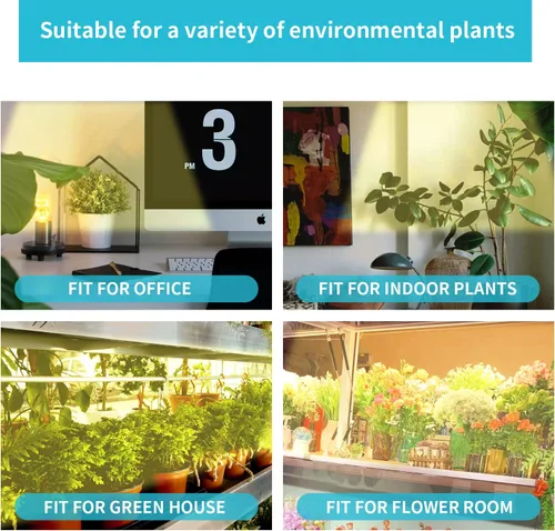 Miniatura 5 de Hywyimlait - Tiras de luz LED para crecimiento de plantas de interior, espectro completo 3500K, barra de luz para plantas con 96 LEDs con 3500K