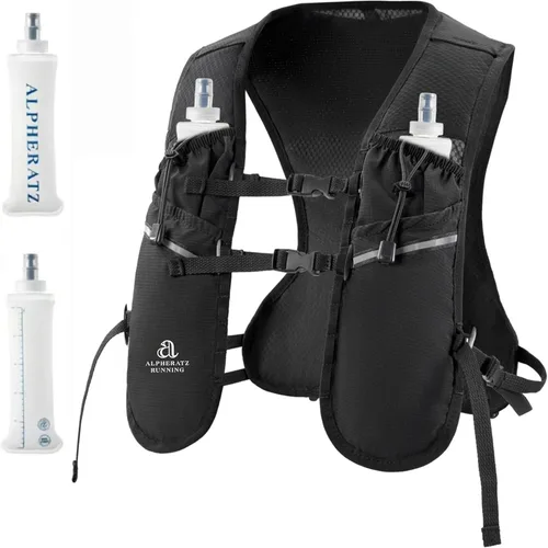 Alpheratz Chaleco de hidratación para correr con vejiga de agua de 16.9 fl oz, correas ajustables ligeras para el pecho, mochila de hidratación para