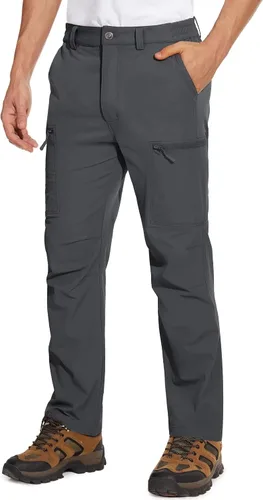 Miniatura 13 de MAGCOMSEN Pantalones de senderismo para hombre, 6 bolsillos, resistentes al agua, pantalones de trabajo de pesca Ripstop, ligeros, de secado rápido