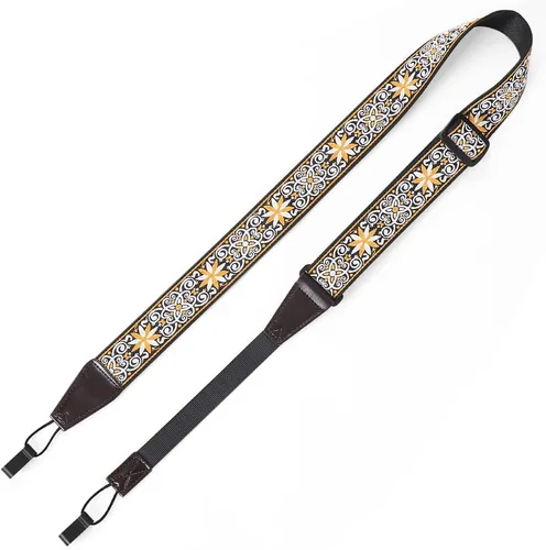 Miniatura 9 de Ukulele Strap No Drill, Adjustable Double J Hook Clip on Uke Shoulder Strap, Hawaiian Butterfly Printing Hands Free Ukelele Strap, Easy to Use and