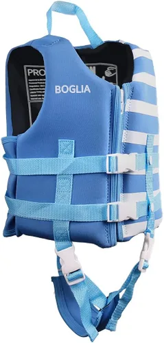 PROTAURI Chaleco de natación para niños – Traje de baño flotante, flotabilidad para aprender a nadar de 2 a 9 años o más, 50N Azul claro