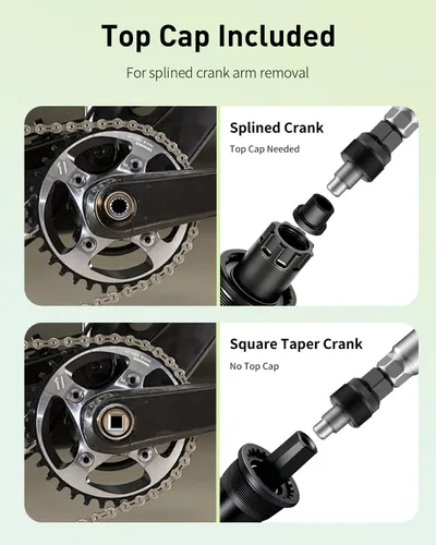 Miniatura 5 de Pawfly Kit de extractor de manivela de bicicleta, herramienta de extracción de manivela para cónica cuadrada, Shimano Octalink y brazos de manivela