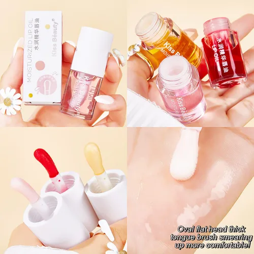Miniatura 3 de 3 unidades de aceite labial hidratante hidratante para el cuidado de los labios, brillo labial hidratante, bálsamo labial tintado, aceite de brillo