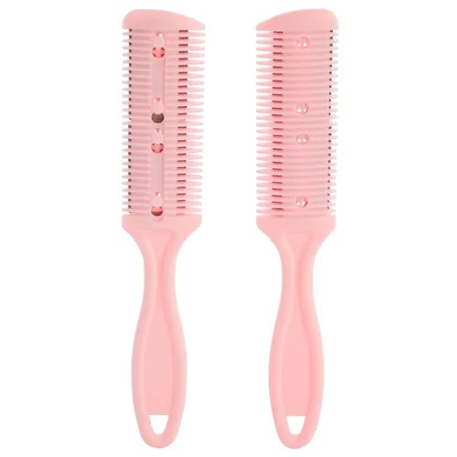 Miniatura 8 de Glamlily Juego de peine de afeitar para adelgazar el cabello, recortadora de extremo dividido, peine adelgazante sin esfuerzo, paquete de 4 a 7.1 x