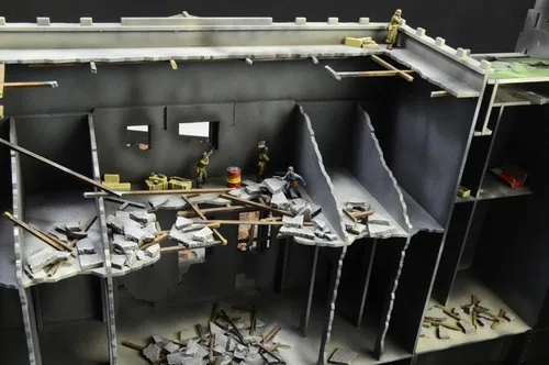 Miniatura 14 de Italeri 6195S Juego de batalla 1:72 1945 Fall of the Reichs, edificio, fabricación de modelos de soporte, manualidades, pasatiempos, pegado, kit