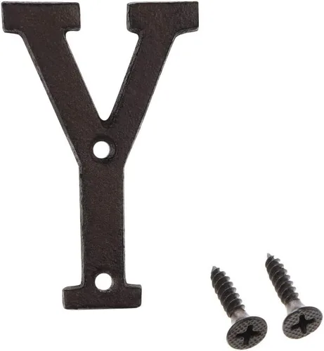 Miniatura 29 de Número de dirección de 3 pulgadas, números de casa para exterior, decoración de buzón de puerta de jardín de metal de hierro fundido con tornillos, 0