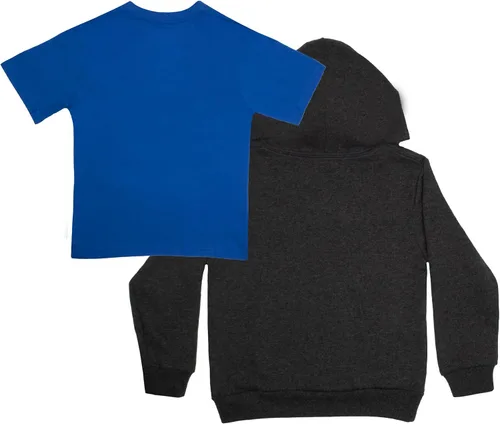 Miniatura 2 de Nintendo Super Mario - Paquete de 2 sudaderas con capucha y camiseta para niños Super Mario con capucha