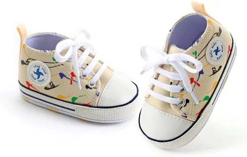 Miniatura 159 de Zapatos deportivos de lona de lona para bebés y niñas, suela antideslizante suave, suela antideslizante