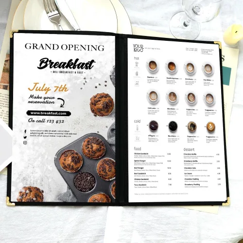 Miniatura 4 de Paquete de 12 fundas de menú estilo café, bordes duraderos de doble costura, protección de vinilo transparente, diseño de fácil inserción