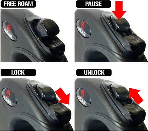 Miniatura 3 de Enthusiast Gear Correa retráctil para perros grandes y medianos con mosquetón de bloqueo Correa de poliéster reflectante fuerte de 16 pies, 1
