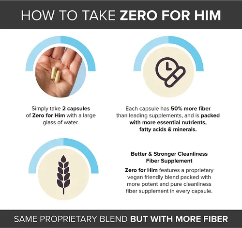 Miniatura 3 de California Basics Suplementos de fibra para hombres (500 unidades) – Cápsulas veganas de cáscara de psyllium dietética diaria de chía, semillas