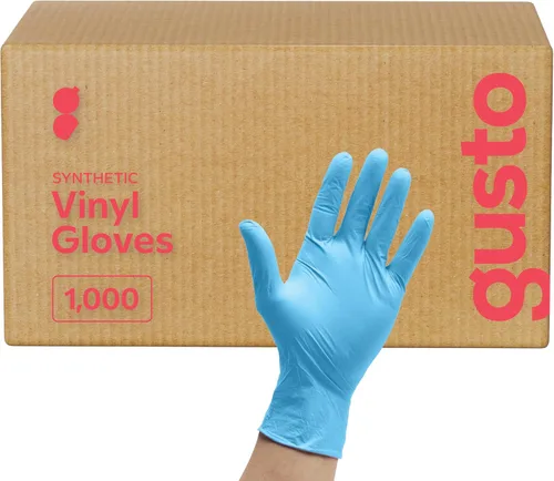 Comfy Package Guantes de plástico desechables de mezcla de vinilo sintético no estériles, sin polvo ni látex