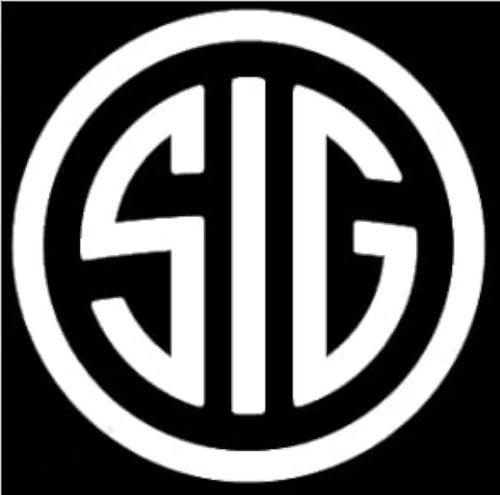 Miniatura 4 de Calcomanía SIG - (2 x 2 pulgadas negro) - Adhesivo de vinilo para parachoques de automóvil, pistola, camión, ventana, motocicleta, casco