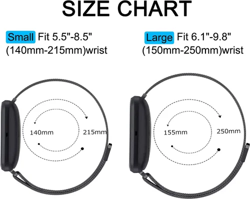 Miniatura 7 de Bandas de metal compatibles con Fitbit Versa 3/Versa 4/Fitbit Sense/Sense 2 para mujeres y hombres, correa de malla de acero inoxidable transpirable