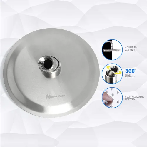 Miniatura 3 de NearMoon Cabezal de ducha de lluvia, diseño ultrafino - aumento de presión, experiencia impresionante, cabezal de lluvia de acero inoxidable de alto