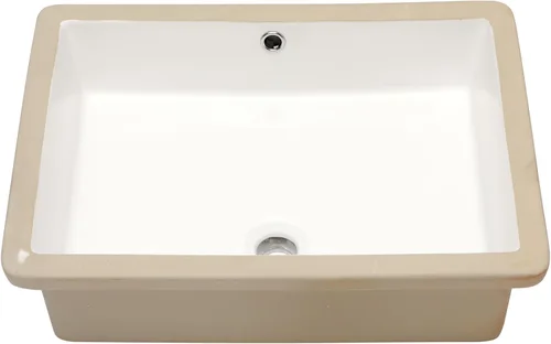 Miniatura 30 de Lordear Fregadero de baño blanco con un agujero de 24 x 20 pulgadas, un agujero, porcelana, cerámica, lavabo para lavabo de baño de 24 pulgadas