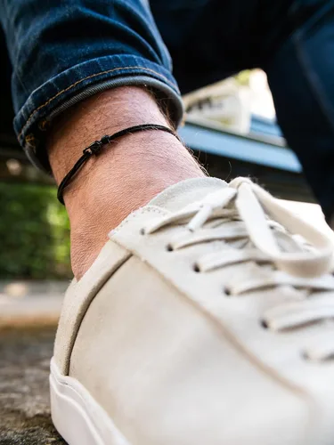 Miniatura 28 de Made by Nami Surfer Anklet with Snap Hook Clasp Waterproof & Adjustable Thin String Ankle Bracelets for Women and Men Handmade Jewelry for Beach and